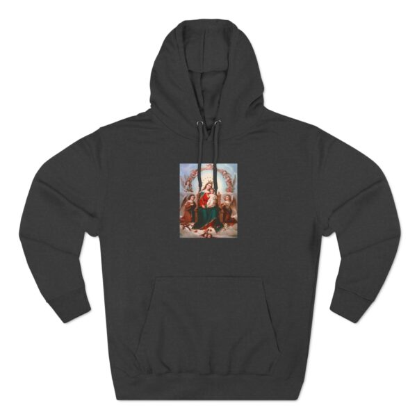 Queen Mary with Child Jesus Front Print Three-Panel Fleece Hoodie (W)