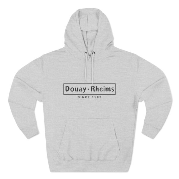 Douay Rheims Front Print Three-Panel Fleece Hoodie (M)