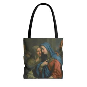 Visitation by Philippe de Champaigne Printed on Both Sides Tote Bag (AOP)