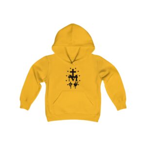 Miraculous Medal Front Print Youth Heavy Blend Hooded Sweatshirt