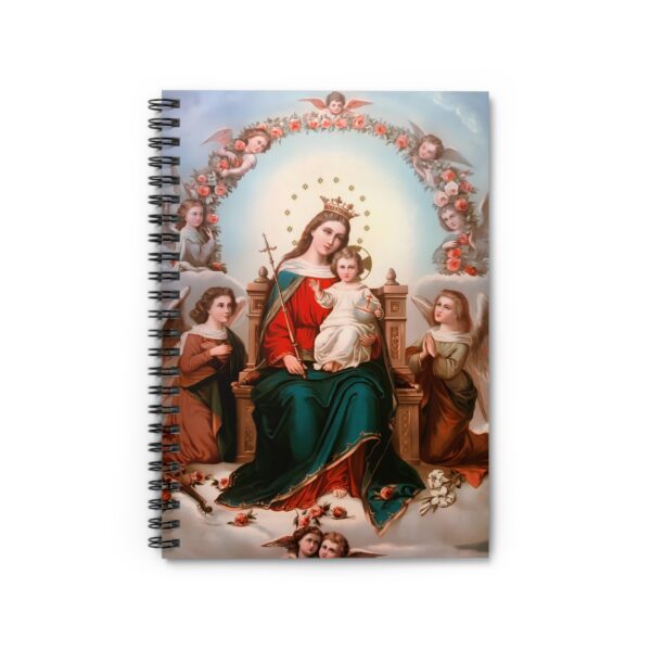 Queen Mary with Child Jesus Cover Spiral Notebook - Ruled Line