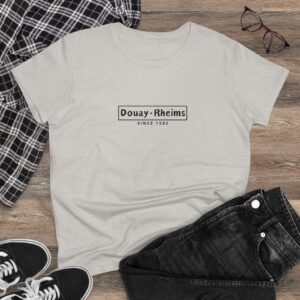 Douay Rheims Front Print Women's Midweight Cotton Tee