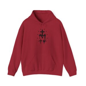 Miraculous Medal Front Print Heavy Blend™ Hooded Sweatshirt (W)