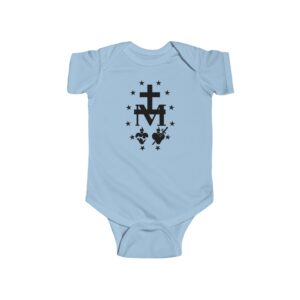 Miraculous Medal Front Print Infant Fine Jersey Bodysuit