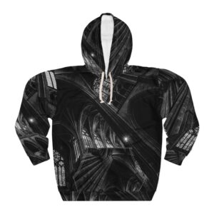 Cathedral Interior Black & White Montage Print Pullover Hoodie (M)