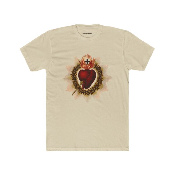 Most Sacred Heart of Jesus Front Print Cotton Crew Tee (M)