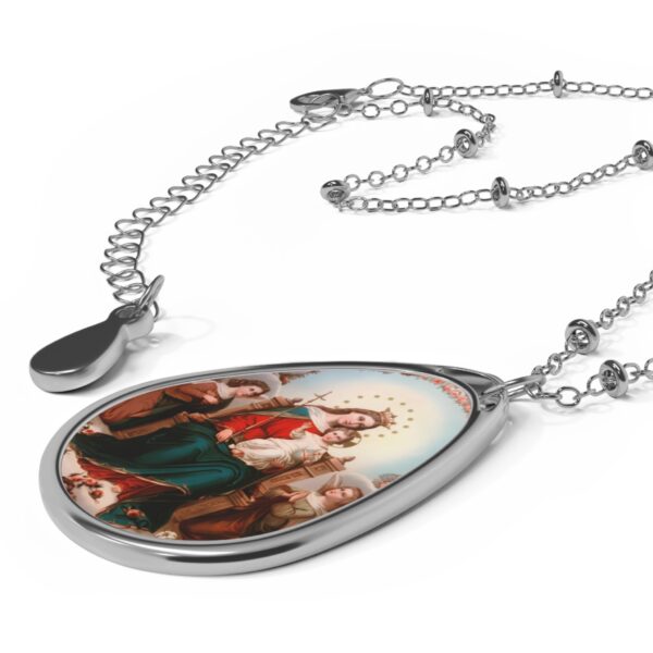 Queen Mary with Child Jesus Oval Necklace - Image 3