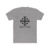 Jerusalem Cross Deus Vult Front Print Cotton Crew Tee (M) - Image 4