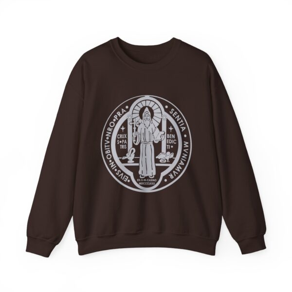 St. Benedict Medal Front/Back Print Heavy Blend™ Crewneck Sweatshirt (M) - Image 5