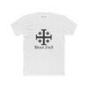 Jerusalem Cross Deus Vult Front Print Cotton Crew Tee (M) - Image 3