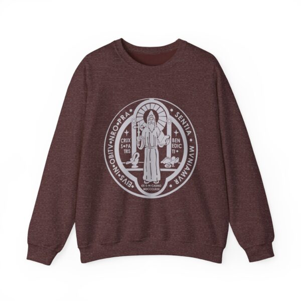 St. Benedict Medal Front/Back Print Heavy Blend™ Crewneck Sweatshirt (W) - Image 6