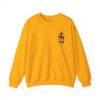 Miraculous Medal Small Left Chest / Sacred Heart of Jesus Large Back Print Heavy Blend™ Crewneck Sweatshirt (M) - Image 11