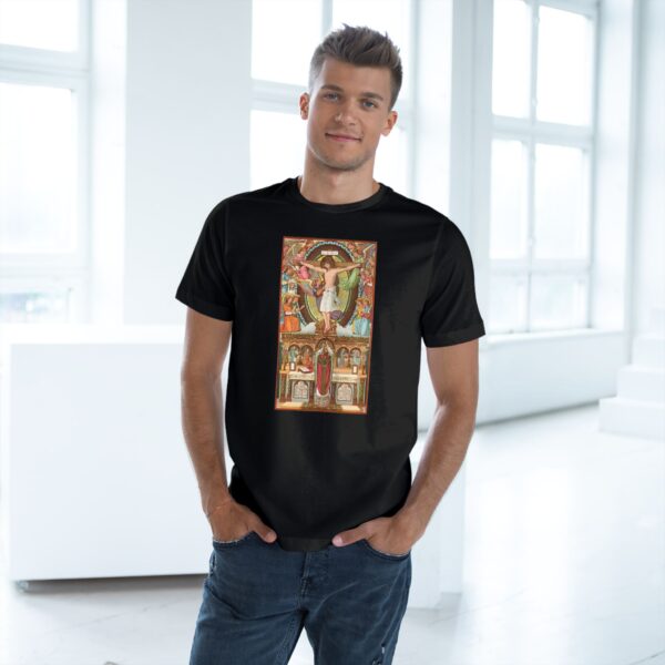 Consecration Aged Painting Motif Front Print Deluxe T-shirt (M) - Image 7