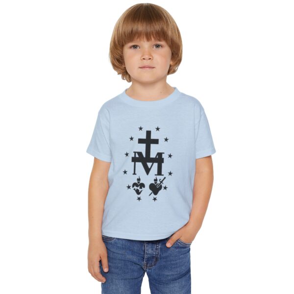 Miraculous Medal Front Print Heavy Cotton™ Toddler T-shirt - Image 3