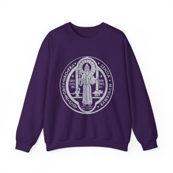 St. Benedict Medal Front/Back Print Heavy Blend™ Crewneck Sweatshirt (W) - Image 9