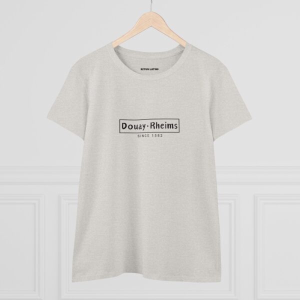 Douay Rheims Front Print Women's Midweight Cotton Tee - Image 4