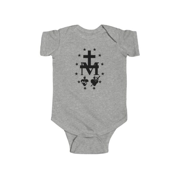 Miraculous Medal Front Print Infant Fine Jersey Bodysuit - Image 4