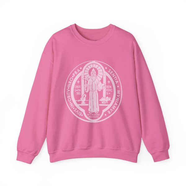 St. Benedict Medal Front/Back Print Heavy Blend™ Crewneck Sweatshirt (W) - Image 10