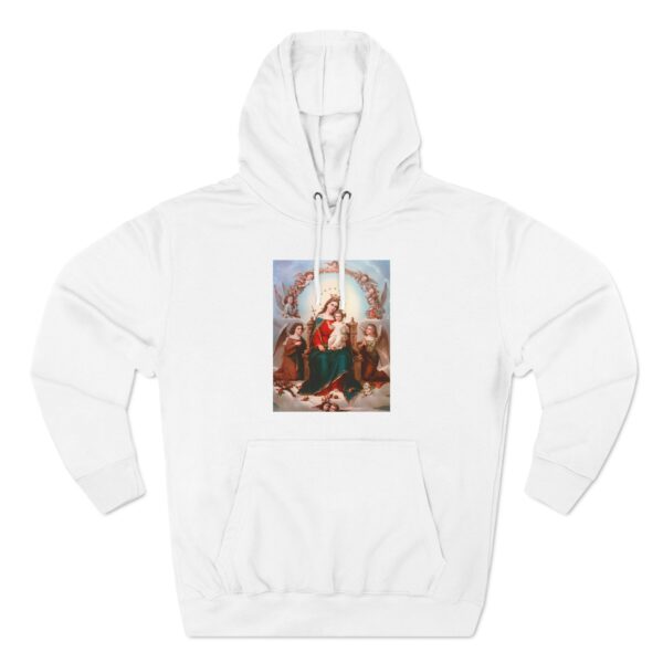 Queen Mary with Child Jesus Front Print Three-Panel Fleece Hoodie (W) - Image 9