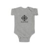 Jerusalem Cross Deus Vult Front Print Infant Fine Jersey Bodysuit