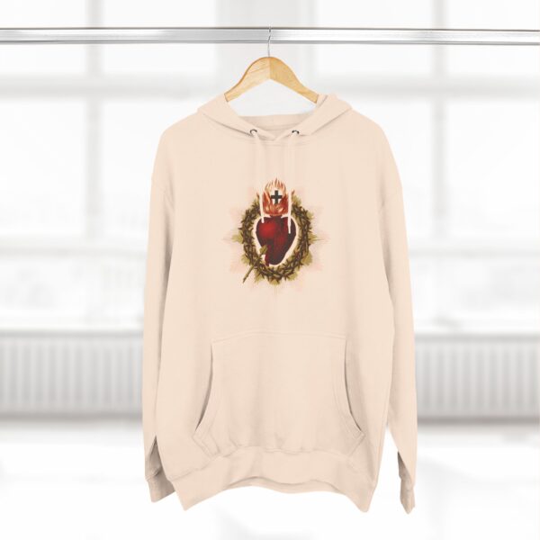 Most Sacred Heart of Jesus Front Print Three-Panel Fleece Hoodie (W) - Image 4