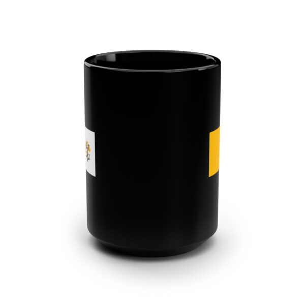 Papal Flag Two Sided Print Black Mug, 15oz (Lead and BPA-free) - Image 2