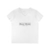 Douay Rheims Front Print Ladies' V-Neck T-Shirt (W) - Image 4