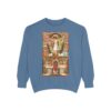 Consecration Aged Painting Motif Front Print Unisex Garment-Dyed Sweatshirt (W) - Image 13
