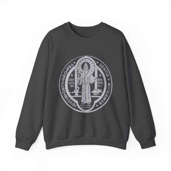 St. Benedict Medal Front/Back Print Heavy Blend™ Crewneck Sweatshirt (M) - Image 8