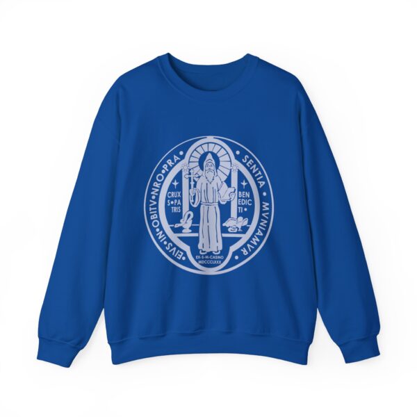 St. Benedict Medal Front/Back Print Heavy Blend™ Crewneck Sweatshirt (M) - Image 10