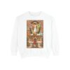 Consecration Aged Painting Motif Front Print Unisex Garment-Dyed Sweatshirt (W) - Image 7