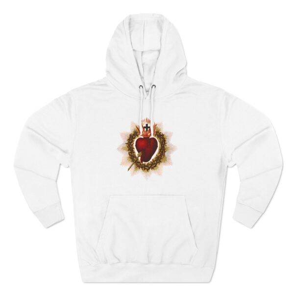 Most Sacred Heart of Jesus Front Print Three-Panel Fleece Hoodie (W) - Image 5