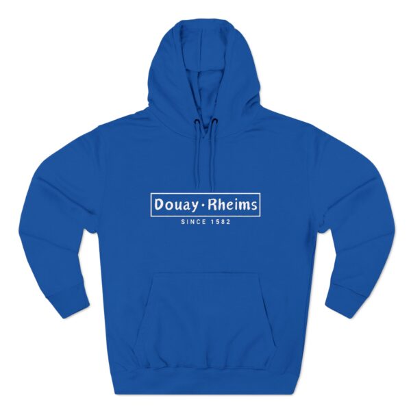 Douay Rheims Front White Print Three-Panel Fleece Hoodie (W) - Image 7