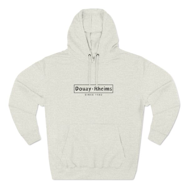 Douay Rheims Front Black Print Three-Panel Fleece Hoodie (W) - Image 6