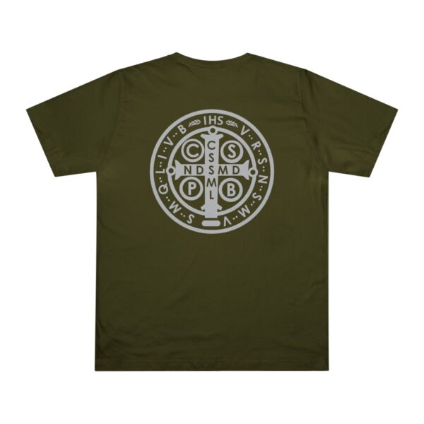 St. Benedict Medal Front/Back Print Deluxe T-shirt (M) - Image 2