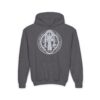 St. Benedict Medal Front/Back Print Youth Heavy Blend Hooded Sweatshirt - Image 6