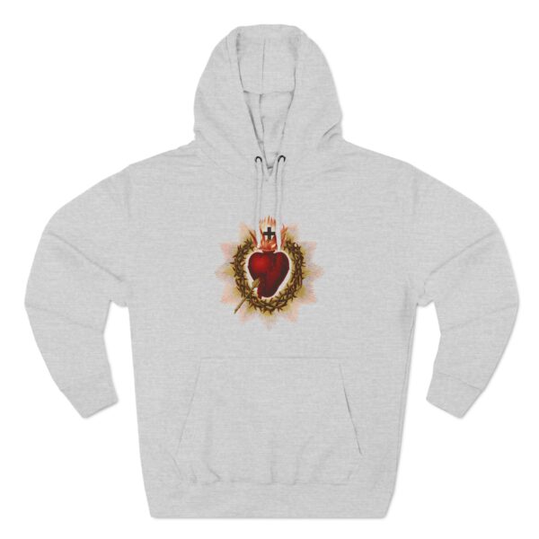 Most Sacred Heart of Jesus Front Print Three-Panel Fleece Hoodie (W) - Image 6