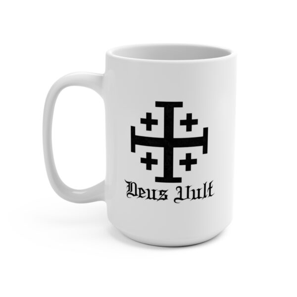 Jerusalem Cross Deus Vult Two Sided Print Mug 15oz - Image 3