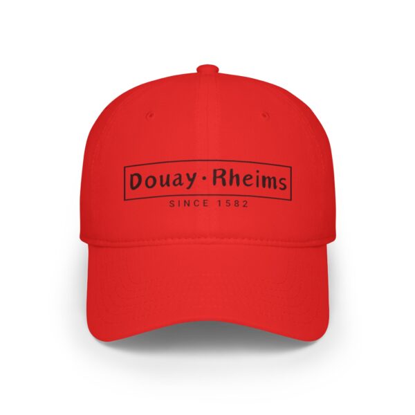 Douay Rheims Print Low Profile Baseball Cap - Image 4