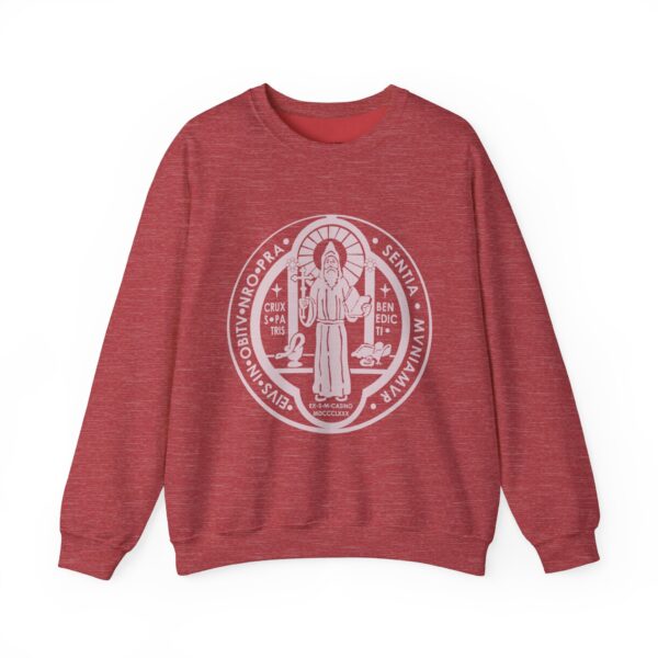 St. Benedict Medal Front/Back Print Heavy Blend™ Crewneck Sweatshirt (W) - Image 11