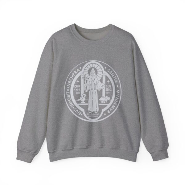 St. Benedict Medal Front/Back Print Heavy Blend™ Crewneck Sweatshirt (M) - Image 7