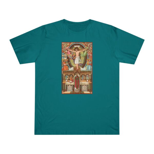 Consecration Aged Painting Motif Front Print Deluxe T-shirt (M) - Image 10