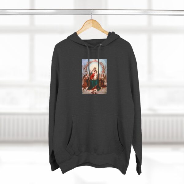 Queen Mary with Child Jesus Front Print Three-Panel Fleece Hoodie (W) - Image 4