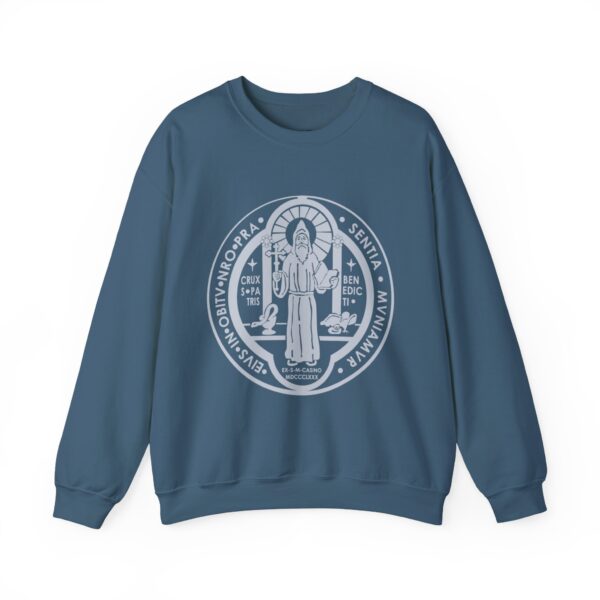 St. Benedict Medal Front/Back Print Heavy Blend™ Crewneck Sweatshirt (M) - Image 9