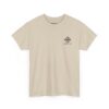 Jerusalem Cross Deus Vult Left Chest Small Print / Papal Emblem Back Large Print Heavy Cotton Tee (M) - Image 2