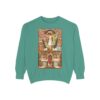 Consecration Aged Painting Motif Front Print Unisex Garment-Dyed Sweatshirt (W) - Image 12