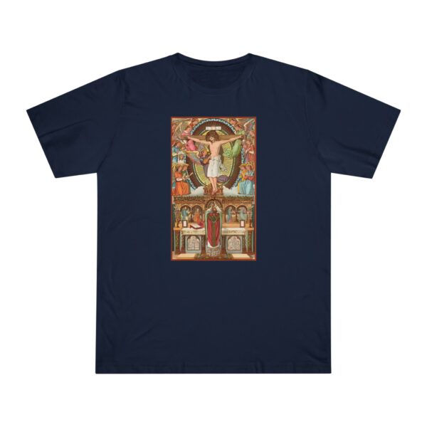 Consecration Aged Painting Motif Front Print Deluxe T-shirt (M) - Image 9