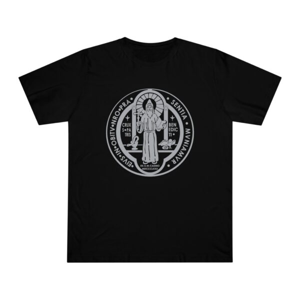 St. Benedict Medal Front/Back Print Deluxe T-shirt (W) - Image 6