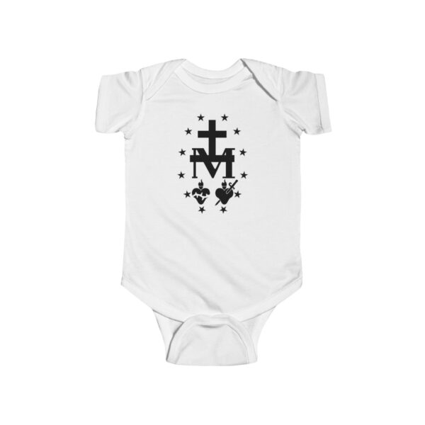 Miraculous Medal Front Print Infant Fine Jersey Bodysuit - Image 5