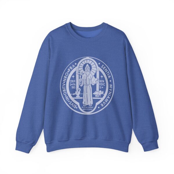 St. Benedict Medal Front/Back Print Heavy Blend™ Crewneck Sweatshirt (W) - Image 7